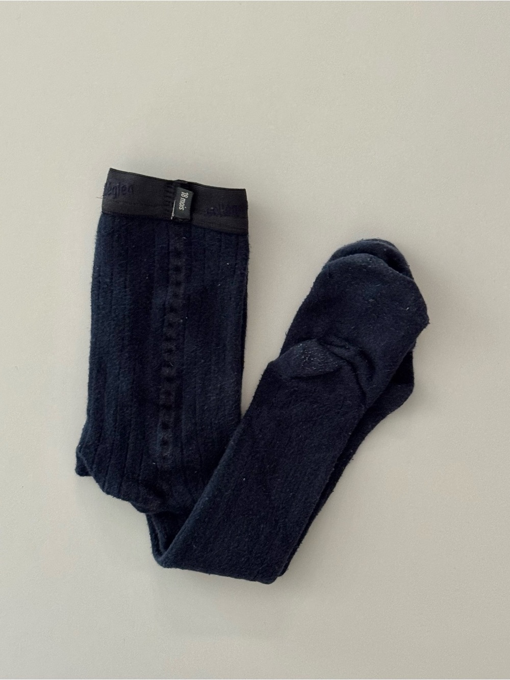 Navy Ribbed Tights